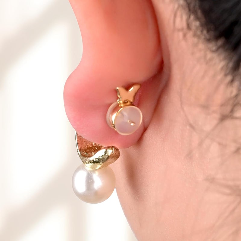 Goffing Earring Backs Replacements for Droopy Ears, Heavy Earrings Lifters, Locking Ear Support for Sensetive Skin, 8 Pairs - Image 3